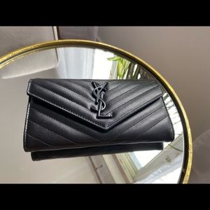 Saint Laurent YSL Monogram Large Flap Wallet
